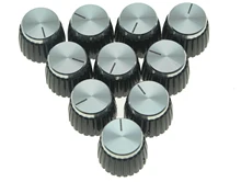 KAISH paquete de 10 amplificador de guitarra perillas plata Cap On Knob encaja Marshall AMP