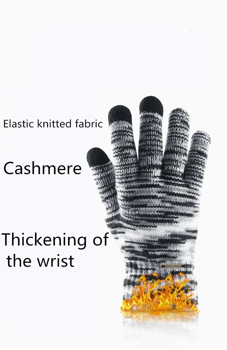 Зимние новые теплые Сенсорный экран Женские варежки Дамы Полный Пальцы Трикотажные Лучшее качество перчатки для телефона перчатки