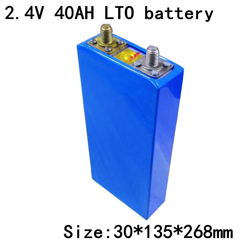 

5PCS 6 Minutes Fast Charge Lithium Titanate Battery 2.4V 40AH LTO Baterie 2.3v 40Ah for Diy 36v Bike Energy Storage Boat Camper