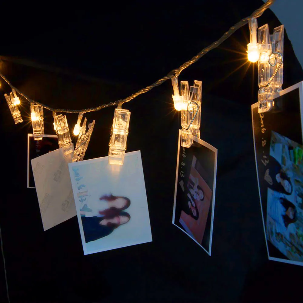 Ledフォトクリップストリングライト ルーム妖精ライトバッテリ駆動パーフェクト用吊り写真 ノート アートワーク クリスマス装飾 Fairy Lights Battery Fairy Lightsstring Lights Aliexpress