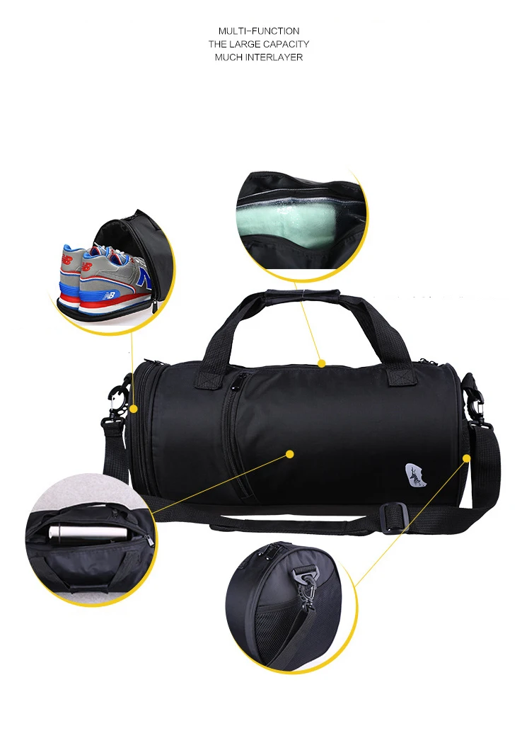 K& D новые Для мужчин спортивная сумка Для женщин Фитнес Водонепроницаемый Открытый сумки путешествия сухого и мокрого отдельное пространство Чемодан сумка на плечо