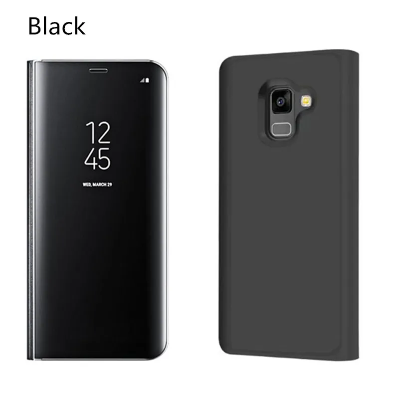 Чехол для Galaxy A50 A70 C8 S8 S6 S7 Edge зеркальный откидной чехол A6 Samsung A8 Plus 2018 умный