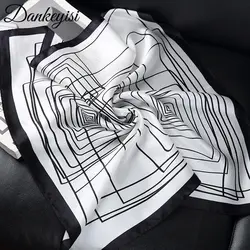 Dankeyisi Мода 2017 г. шелковый шарф Для мужчин квадратный роскошный мужской шарф бренд Desigual с цветочным принтом шарфы Bufanda Hombre 50*50