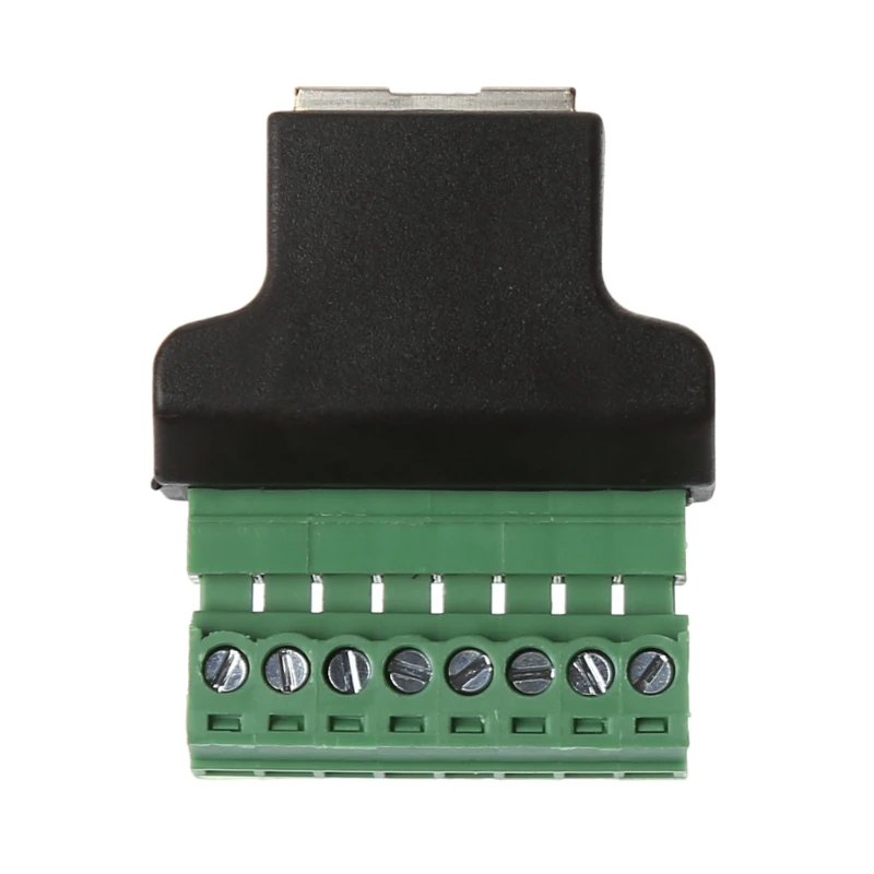 Ethernet RJ45 Женский до 8-Pin Винтовые клеммы разъема адаптер для видеонаблюдения цифровой видеорегистратор