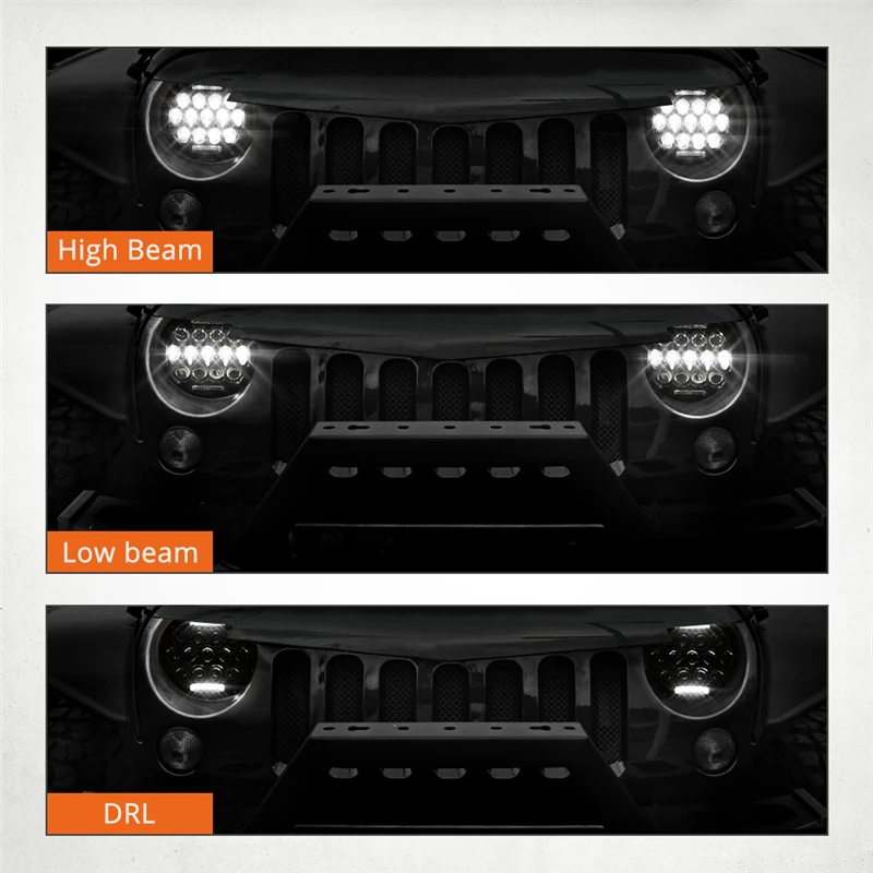 Auxmart LED 2 шт. 7 дюймов 150 Вт фара для Jeep Wrangler Land Rover Hummer Harley Светодиодная лампа H4 H13
