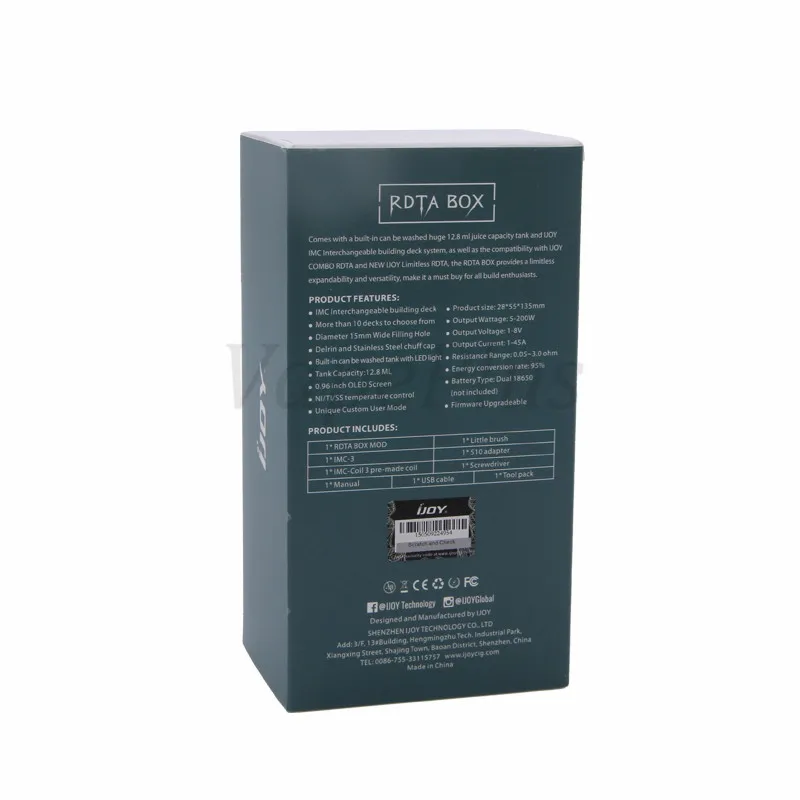 IJOY RDTA Box 200W Kit 12.8ml Built-in Huge Capacity tank & ijoy 200W RDTA Box mod with IMC Building Deck Vaporizer