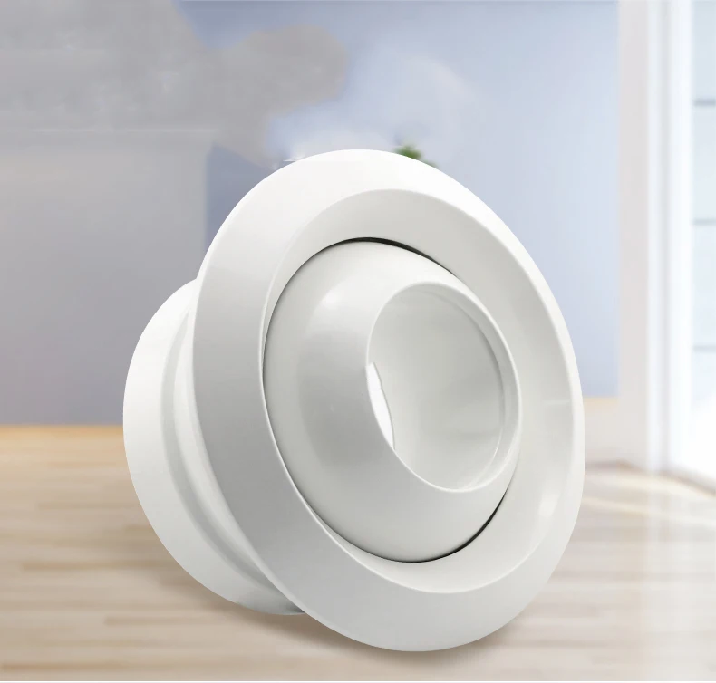 Aluminum alloy 100mm spherical nozzle central air conditioning Ventilation adjustable remote jet fresh air system outlet D