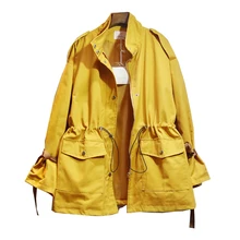 Модное осеннее пальто, женская ветровка с завязками, куртки, свободные женские куртки и пальто, зимняя верхняя одежда с длинными рукавами и лацканами