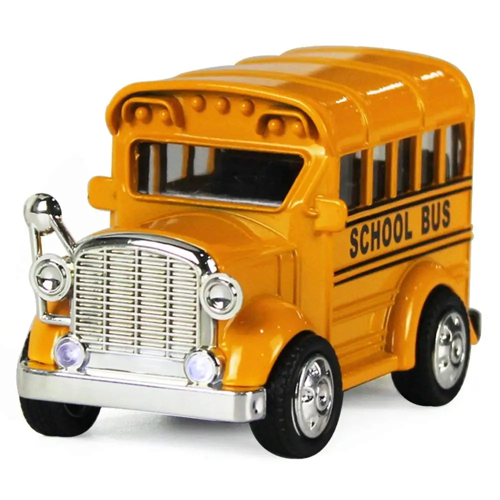 138 Mini Alloy School Bus Toys for Boys Kids Diecast Pull Back Play