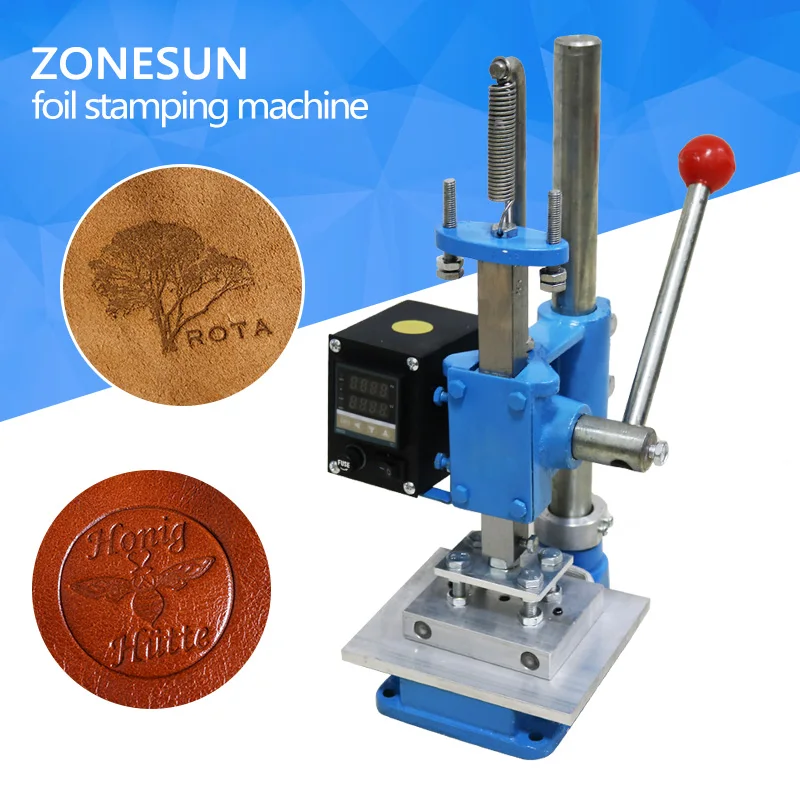 ZONESUN 8cm x 10cm expiry date stamping machine digital hot foil stamping machine stamping