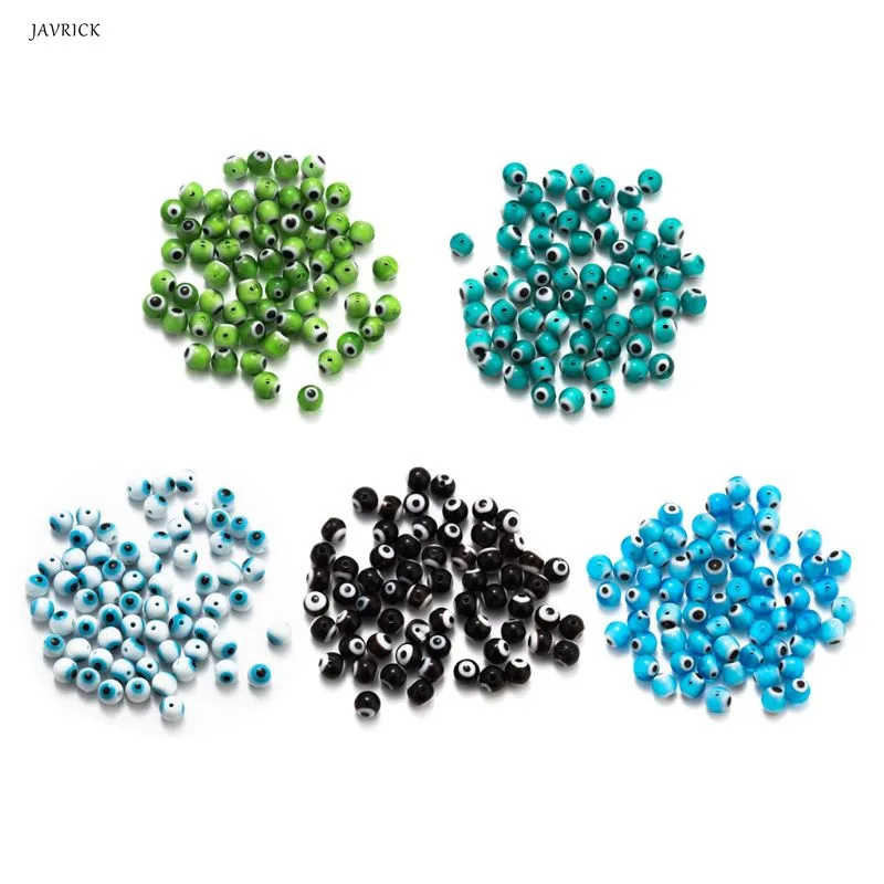 

Turkey Blue Evil Eyes Ball Beads Spacer Beads For DIY Jewelry Making Finding Bracelet Necklace Dropping