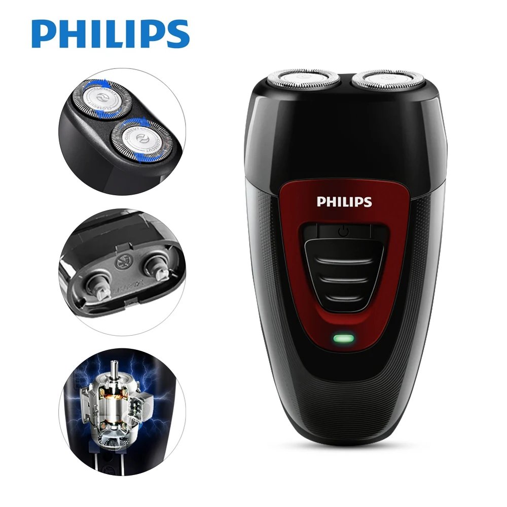 Philips Mini Electric Shaver for Men Rechargeable Twin Blades Razor