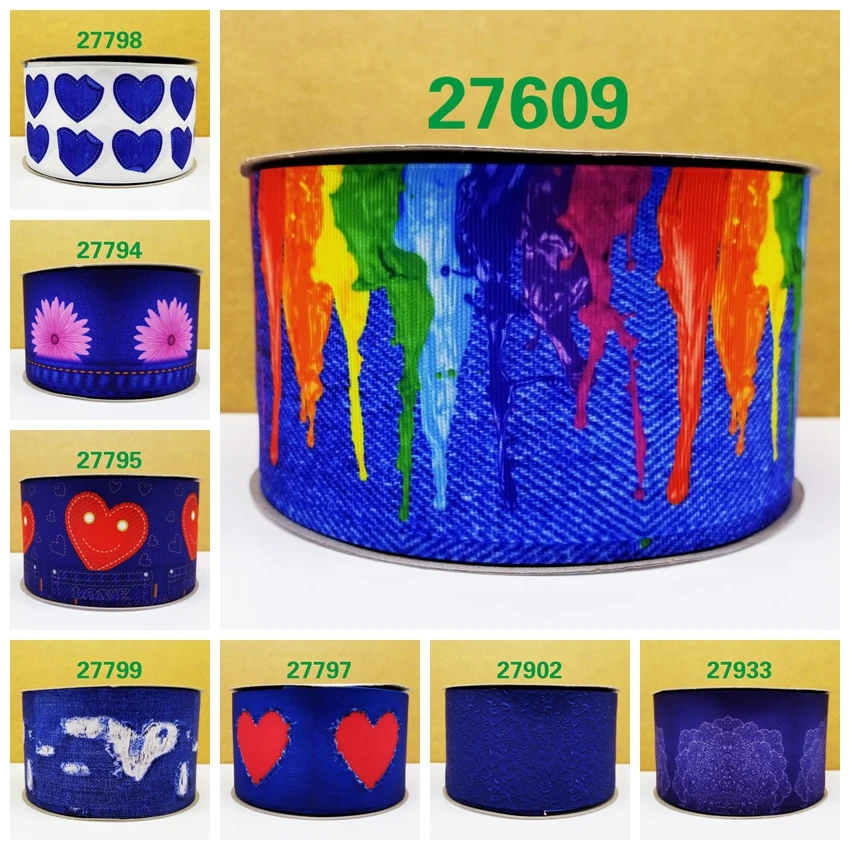 

Free shipping 50 yard cartoon printed grosgrain ribbon 27933