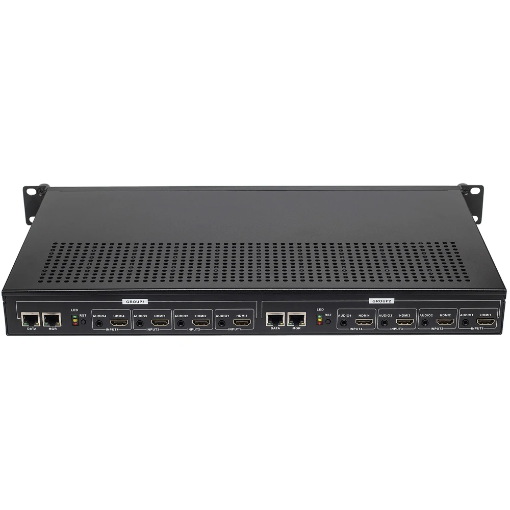 1U стойка 8 каналов MPEG4 H.264 HDMI видео потоковое кодирование H264 прямая трансляция RTMP HDMI к HTTP RTSP ONVIF HLS HD кодировщик IPTV