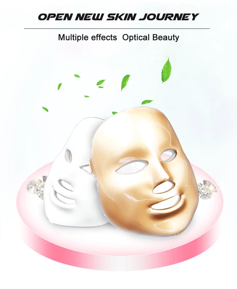 Перезаряжаемые 7 цветов свет фотон Электрический светодиодный маска для лица Skin PDT омоложения кожи анти-акне морщинки терапии Маска