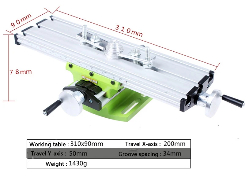 US $35.34 MultiFunctional Cross Working Table Mini Sliding Table Support for Drilling Milling Machine Bench Drill Stent Tools BG6300