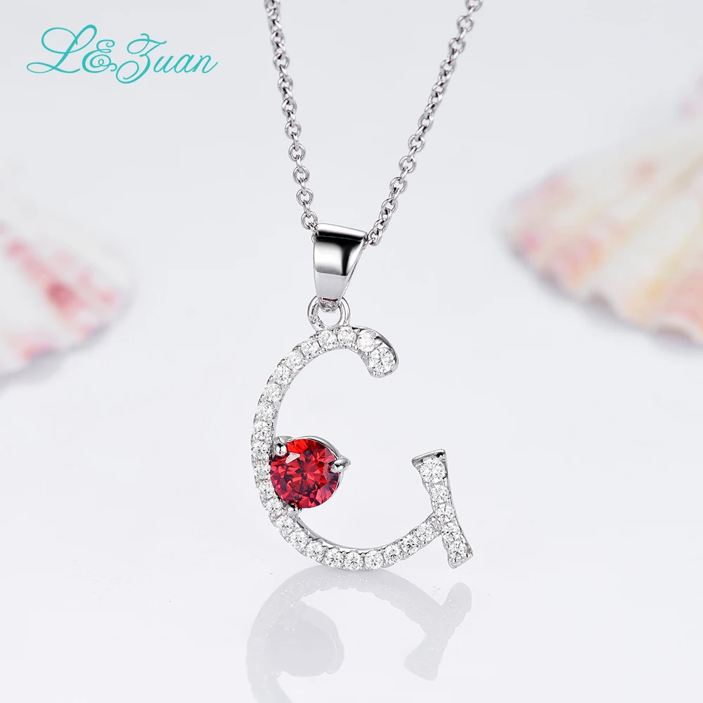 L & Цзуань 925 серебро 1.16ct драгоценных камней очарование г Кулон Цепочки и ожерелья