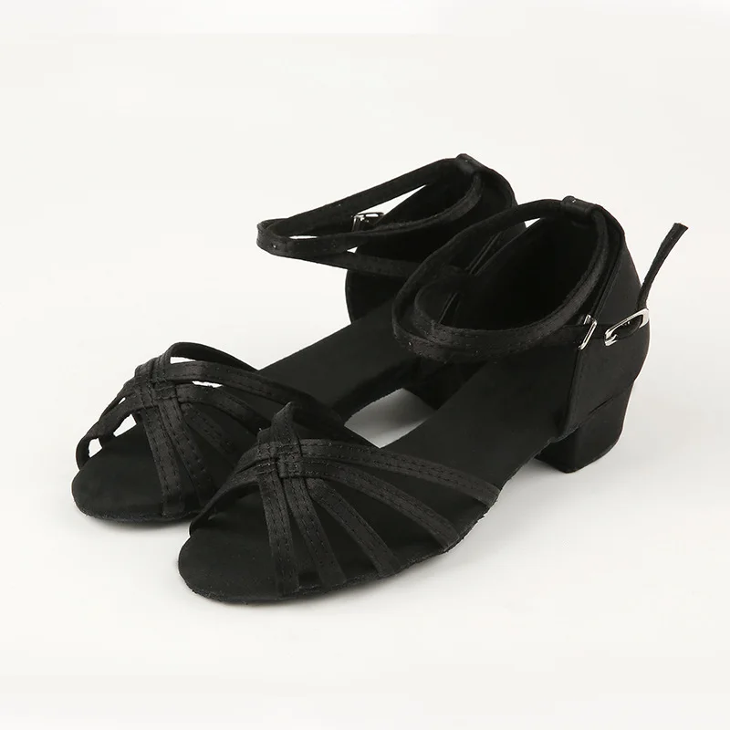 Женщины/девушки латинский бальный танец обувь Дети Сальса обувь румба чача самба современная танцевальная обувь низкий каблук 3,5 см мягкая подошва VA30148