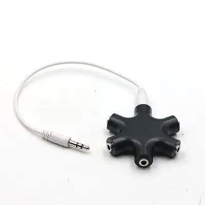 10pcs lot 6 3 5mm snow type Headphone Earphone Audio Splitter
