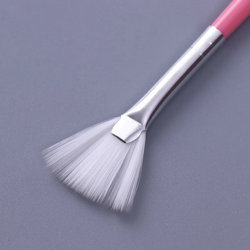 

Shade Gradient Fan Nail Brush Dust Remover Pen Pink Handle Nail Tips Glitter Powder Paillettes Clean Manicure Nail Art Tools