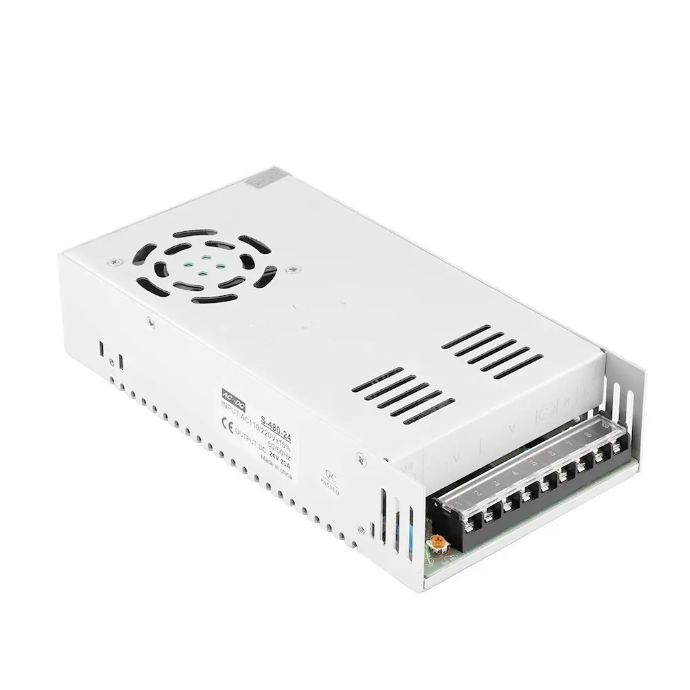 DC 24V 20A 480W импульсный источник питания низковольтный светодиодный трансформатор