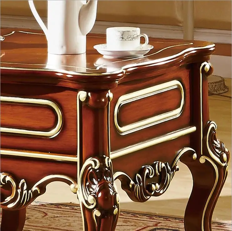 Antique Style Italian small table, 100% Solid Wood Italy Style Luxury Table Set pfy701