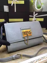 2016 new winter leather Crossbody Bag Lady blue fashion leather handbag