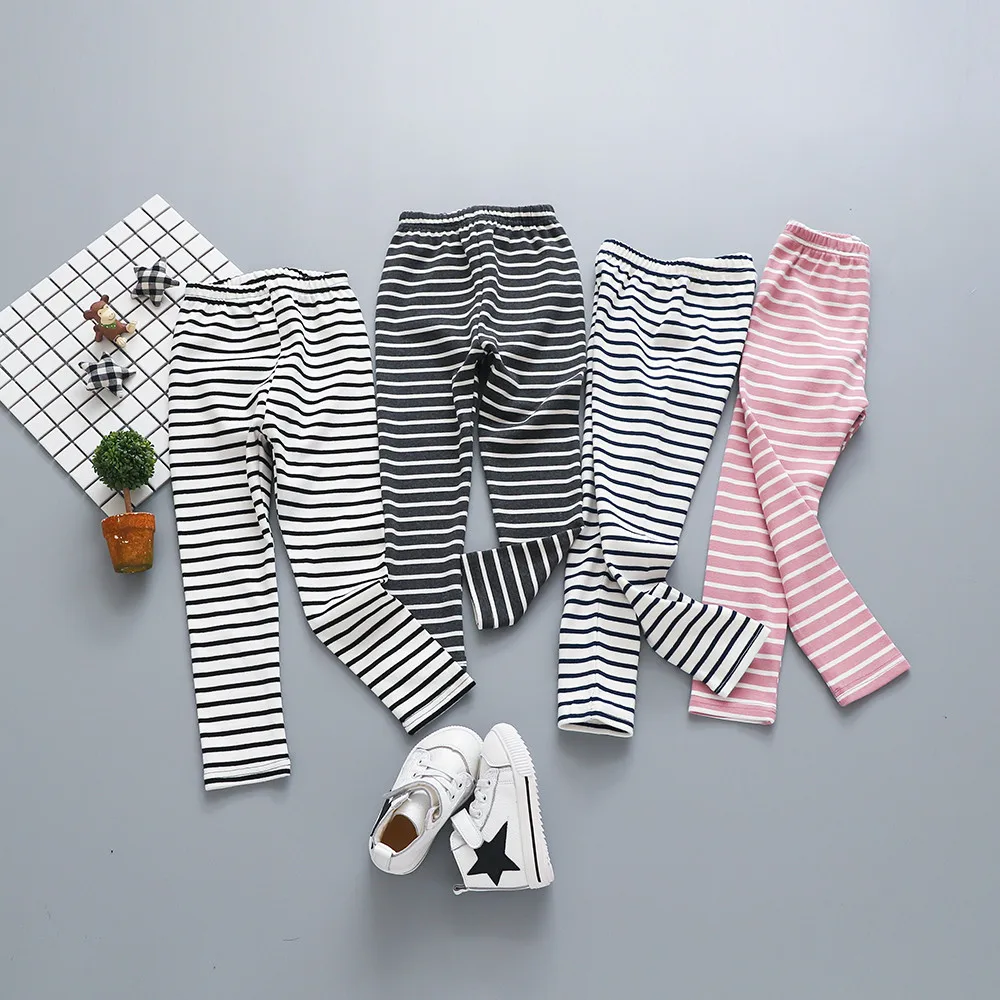

CHAMSGEND 2018 Children Trousers Leggings Stripe Printing Kids baby Girls Long Pencil Pants Drop Ship Nov29 2018