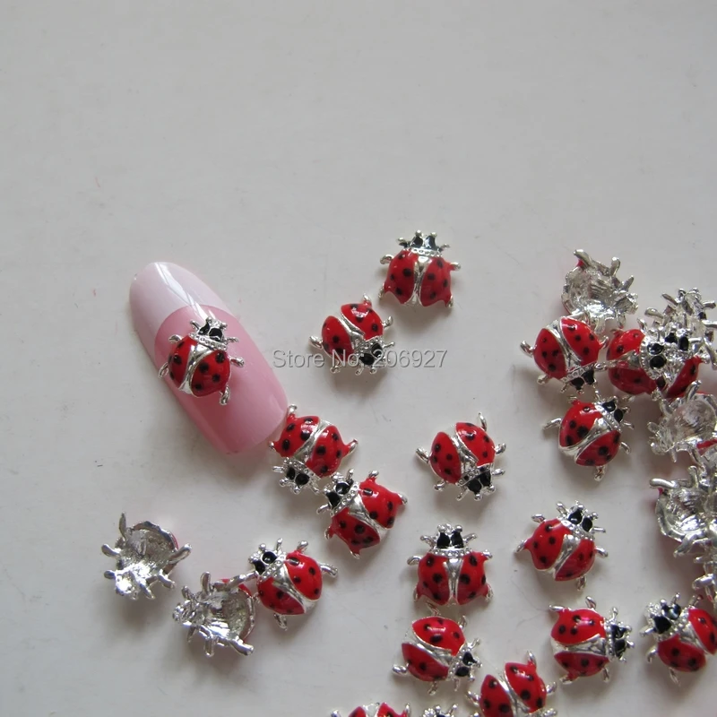 

MD-369 10pcs Fancy Beetle Deco Metal Charms Metal Deco Charms Nail Art