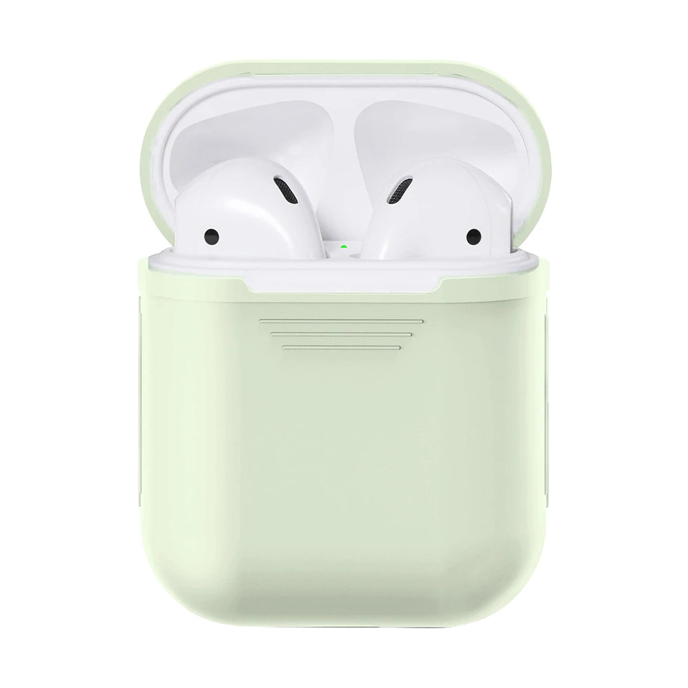 Hot Silicone Protective Carrying Case Glow in the Dark Cover Skin Sleeve Pouch Box for Apple Airpods Wireless Accessories