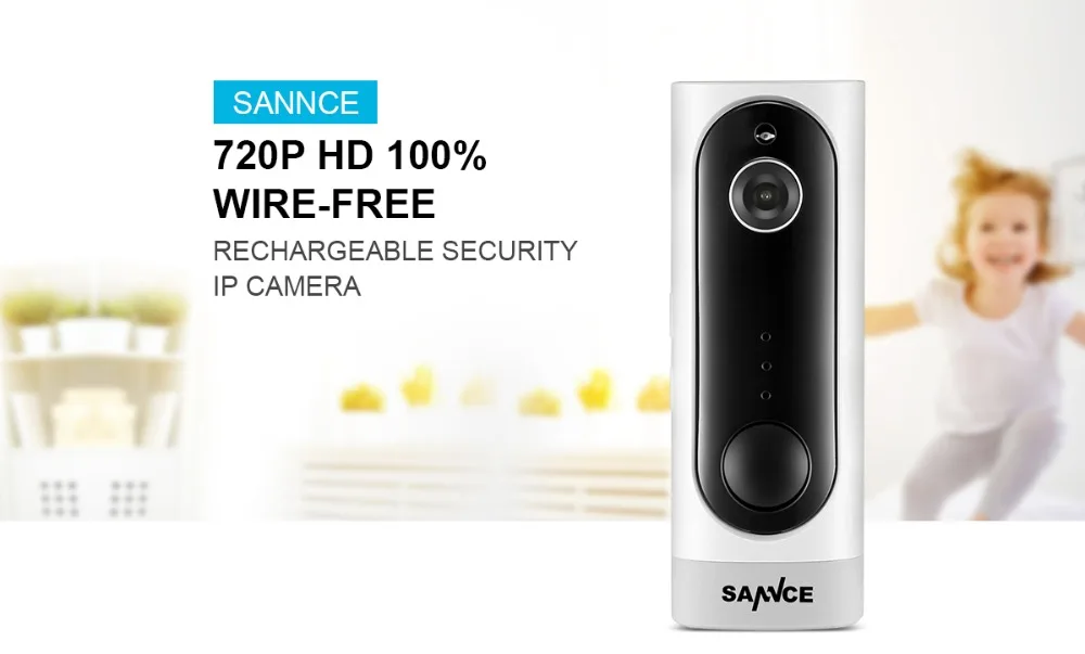 SANNCE 3000mA перезаряжаемая батарея PIR камера 1MP HD мини ip-камера 720P ночное видение беспроводная домашняя камера безопасности 32G/64G/128G