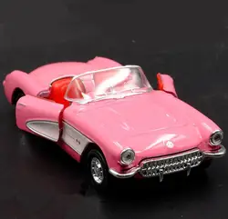 1:36 высокая имитация сплав модель автомобиля, 1957 Corvette отступить металла автомобиль игрушки, металлический Литой 2 открытых дверей