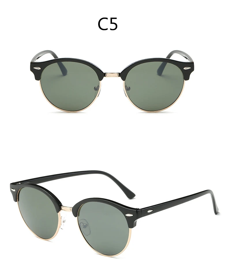 ASOUZ 2019 new round men's sunglasses UV400 fashion brand ladies glasses classic retro popular designer design driving sunglasses (14)