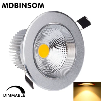 

Dimmable LED Downlight 5W 7W 10W 12W 15W 18W 20W 25W AC85-265V Ceiling Spot Lamp COB Recessed Wall Down light For Home Spotlight