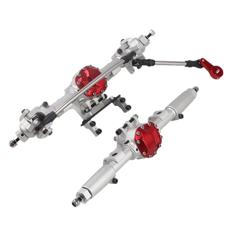

1/10 Rc Car Complete Alloy Front And Rear Axle Cnc Machined For 1:10 Rc Crawler Axial Scx10 Ii 90046 90047