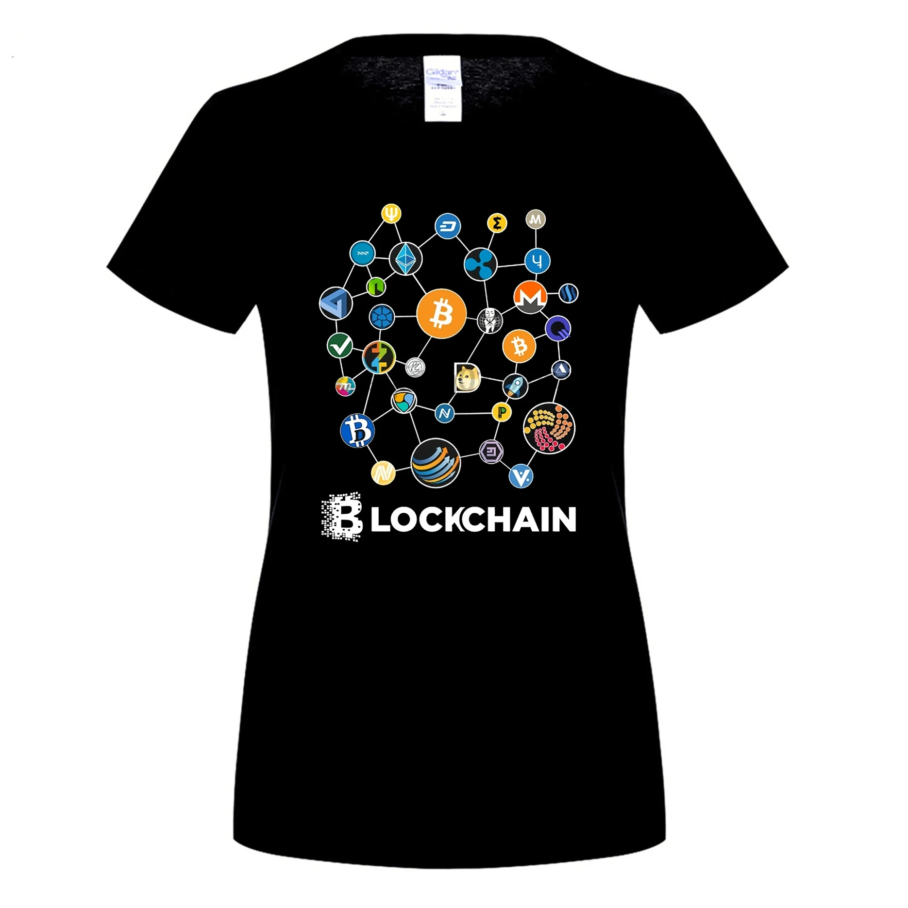 Blockchain Cryptocurrency Bitcoin Ripple Peercoin Qura Factom T Shirt Men 100% Cotton Peercoin Monero Litecoin Ethereum Tee