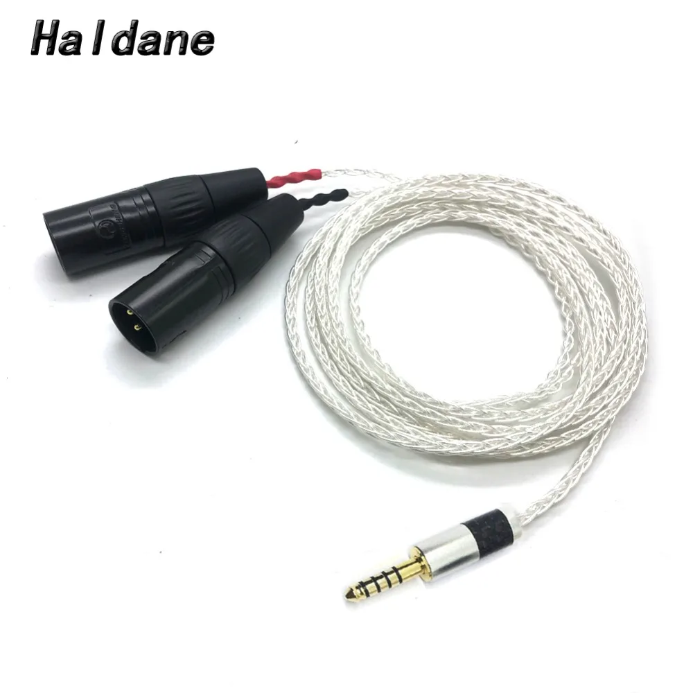 

Free Shipping Haldane 8 Cores Silver Plated 4.4mm Balanced Male to Dual 2x 3pin XLR Balanced Male Audio Adapter Cable