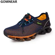 GOMNEAR Men’s Personality Running Shoes Outdoor Athletic Breathable Antiskid Tourism Trekking Shoes Man Cozy jogging Sport Shoes