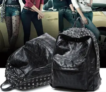 

yesetn bag 060317 new fashion rivet skull backpack