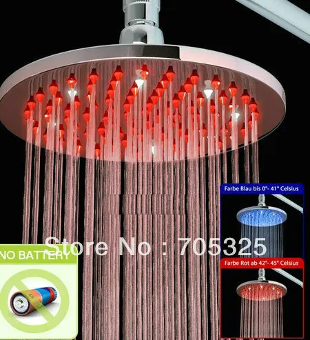 e-pak Luxury Wholesale 8&quotChromed Brass Round Bathroom LED Rainfall Shower Head AD1146 | Обустройство дома