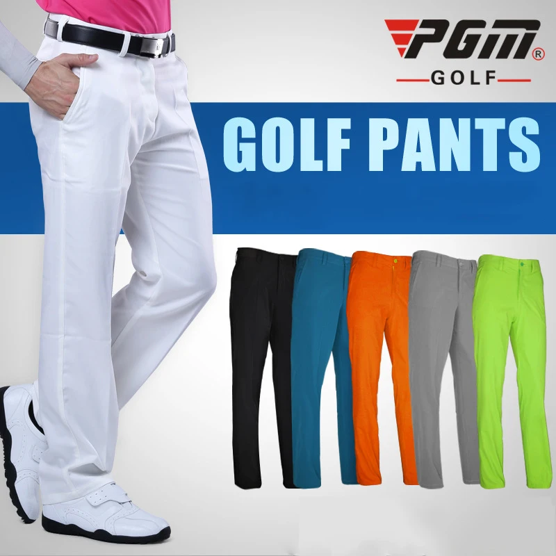 

PGM Men Solid Colorful Golf Pants Winter Waterproof Breathable Hight Elasticity Quick Dry Man's Golf Pants Sports Trousers