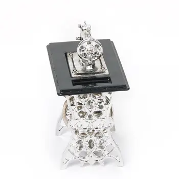 

Dollhouse Miniature Sewing Machine Alloy Silver