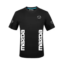 Мужские летние однотонные футболки Mazda для мужчин и женщин, хлопковые футболки с коротким рукавом, повседневные топы
