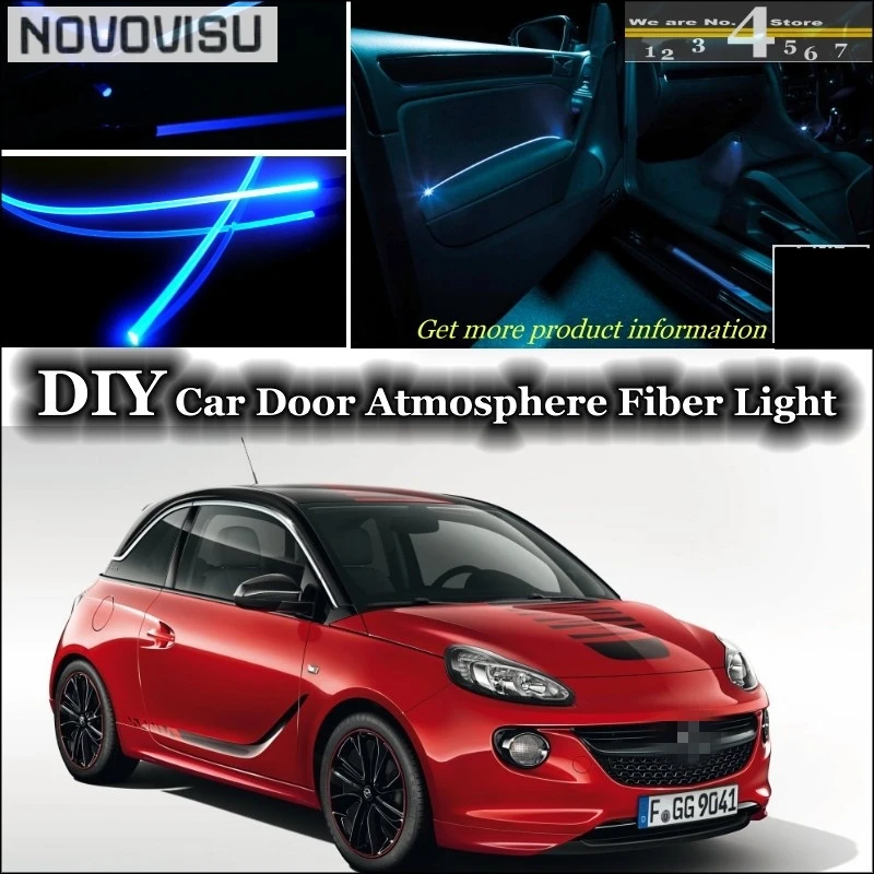 

NOVOVISU For Opel Adam interior Ambient Light Tuning Atmosphere Fiber Optic Band Lights Inside Door Panel illumination