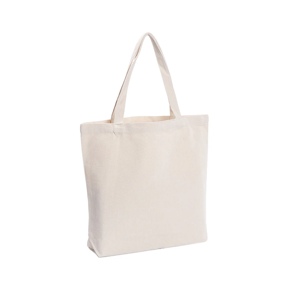 

Single Shoulder Foldable Reusable Casual Shopping Bag Canvas Tote Solid Color Large Capacity Storage Portable Eco Friendly