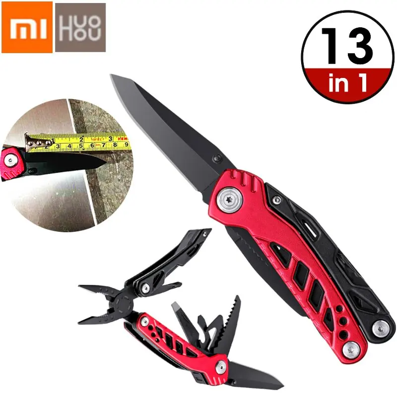 

XIAOMI HUOHOU Multitool GHK-LP91 13 In 1 Folding-Knife Kitchen Bottle Opener Sharp Pocket Pliers Saw Blade Outdoor Camping