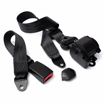 

Universal Retractable 3 Point Auto Car Safety Seat Lap Belt Set Kit