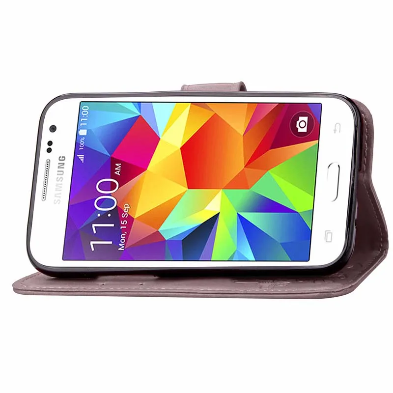 Чехол-Кошелек с цветочным рисунком для телефона s, для samsung Galaxy Core 2, G355H, SM-G355H чехол, откидная кожаная задняя крышка с отделениями для карт, Fundas