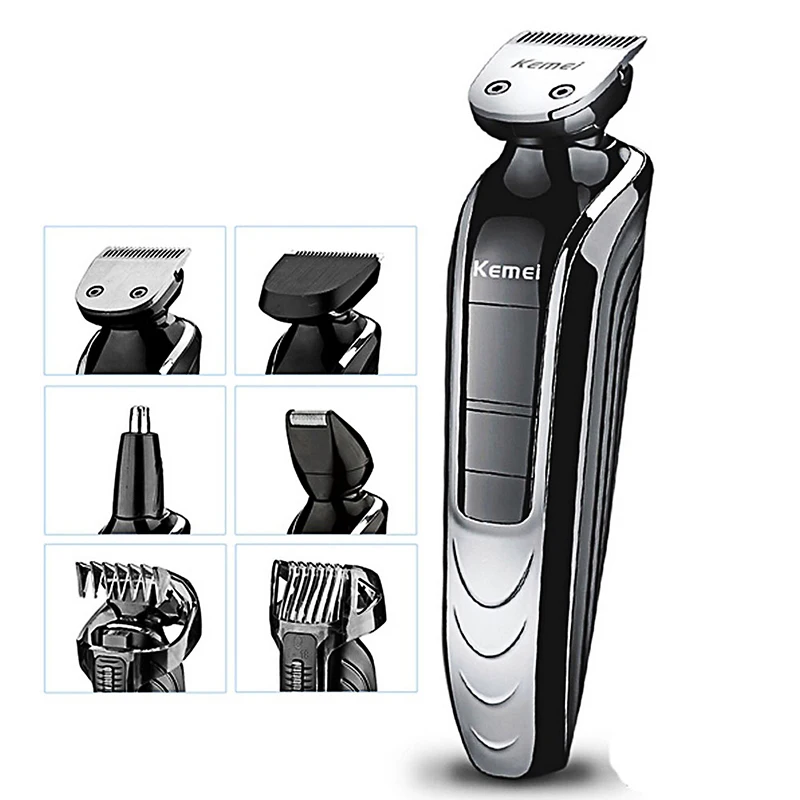 

Kemei 5 in 1 Rechargeable Hair Trimmer Titanium Clipper Electric Shaver Beard Men Styling Tools Shaving Machine