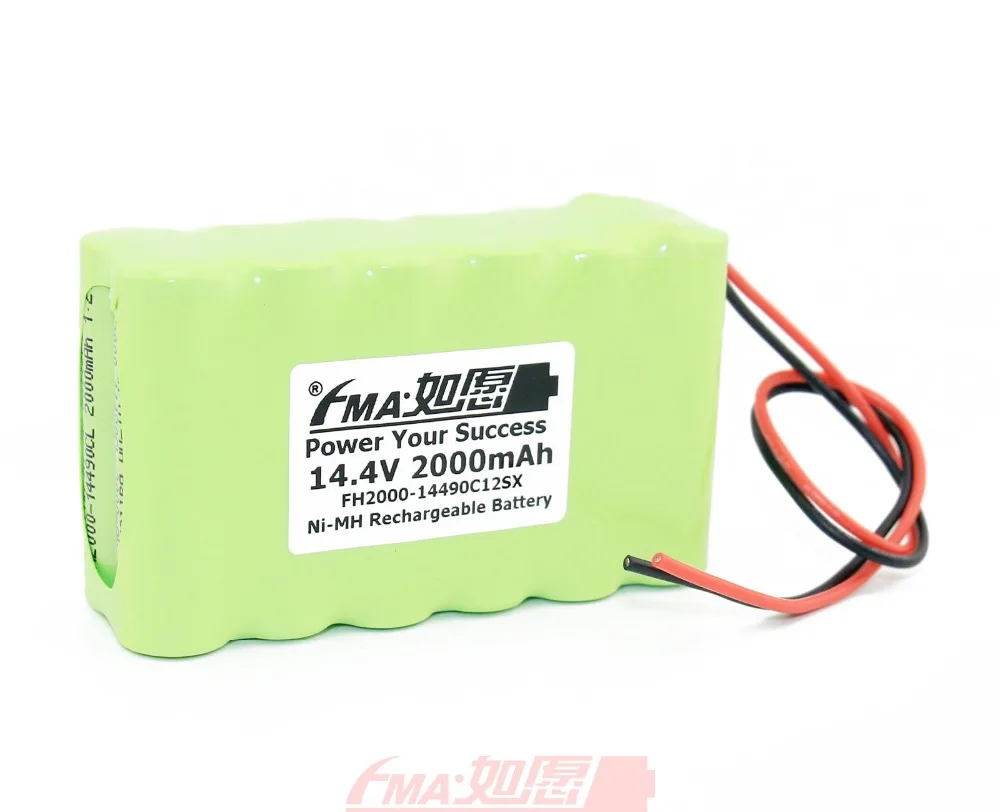 Ni MH AA 14.4V 2000mAh Rechargeable Battery Pack 12SX w/Wire Size
